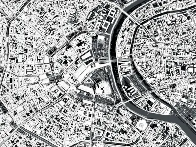 Cityscape Moscow The First Garden Ring 3D model