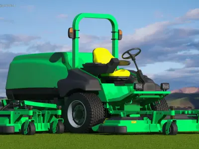  Hydraulic Steering Wide Deck Mower Green Rigged for Maya 