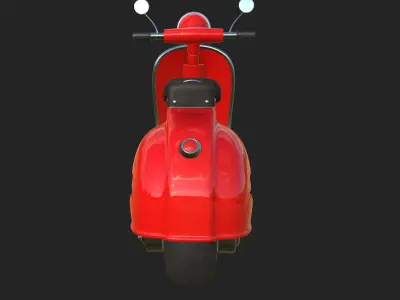 Scooter motor bike cartoon 3D model