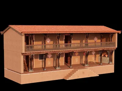 Fancy Indian House - Medieval Indian - 18th century Rich house 3D model