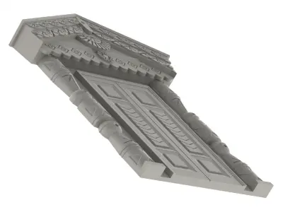 carved door portal 3D print model