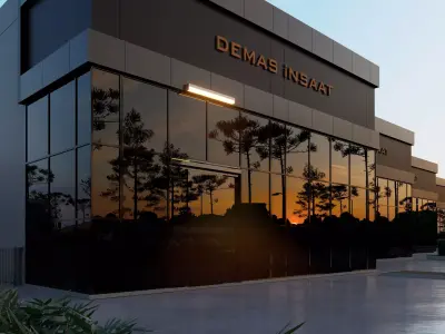 Prefabricated Workplace facade 3D model