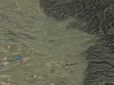 Almaty - Topography Terrain Model 3D Model Pack