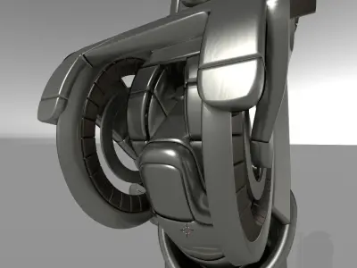 Robot legs version 2 rigged  and animated 3D model