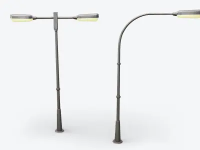 Traffic Sign Board Low-poly 3D model