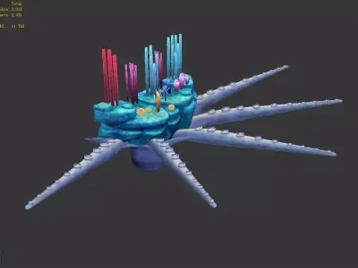 Low model - jellyfish 25 3D model