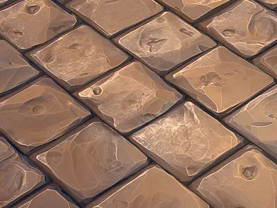 Stone Floor Texture Pack Low-poly 3D model