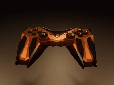 Gamepad - Scifi Low-poly 3D model