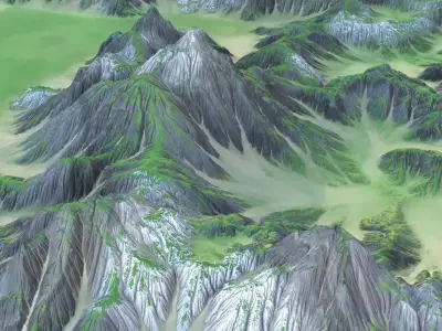 Landscape 140 Low-poly 3D model