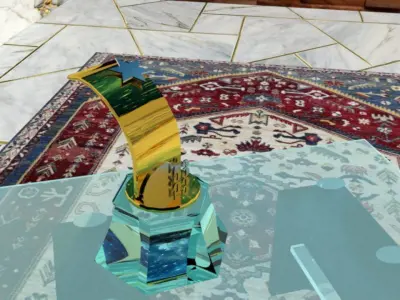 Ascend Glass Trophy Modern Spiral 3D Design 3D model