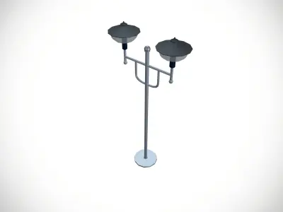 Garden Light Pole Low-poly 3D model