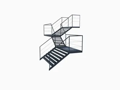 Industrial Staircase 3D model
