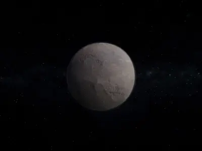 Dwarf Alien Planet or Moon 01 Low-poly 3D model