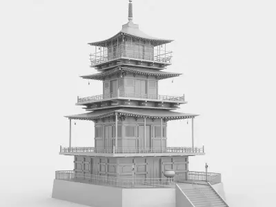 Japanese pagoda 3D model