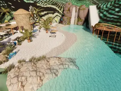 Leisure vacation beach 3D model
