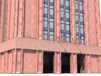 Office Library Building Low-poly 3D model