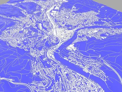 Cityscape Schaffhausen Switzerland 3D model