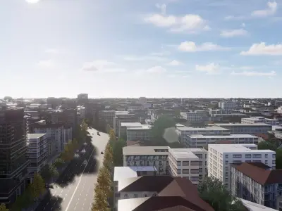 City  Low-poly 3D model purchase