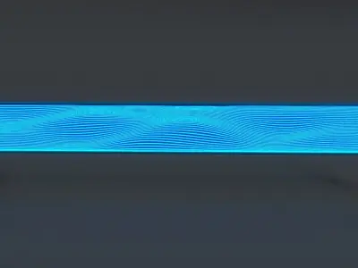 Futuristic LED Hologram Neon Banner Sign Low-poly 3D model