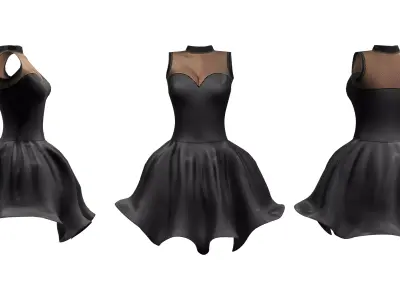 Little Black Dress Low-poly 3D model