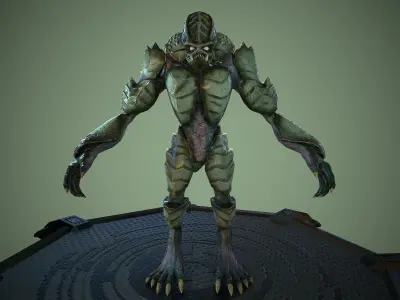 Beastmaster LowPoly rigged Low-poly 3D model