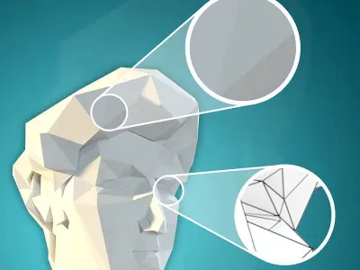 Low Poly Statue of David Low-poly 3D model