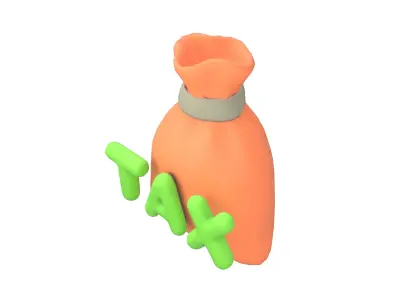 TAX Icon V1 004 Low-poly 3D model