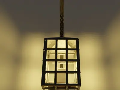 Medieval lantern 3D model purchase