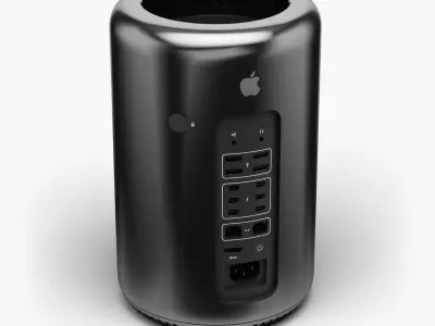 Apple Mac Pro workstation Low-poly 3D model