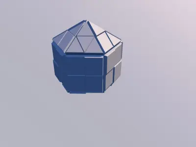 Sci Fi Object No15 - Pyramid Sphere Torus 2019 Low Poly 3D model