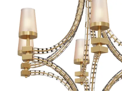 Crystal Cube Large Chandelier by Lalume   3D model
