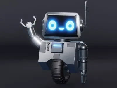 Cute Robot Character - Blender 3D model