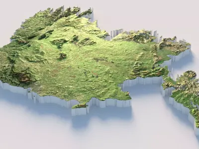 Ireland Terrain Country 3D model