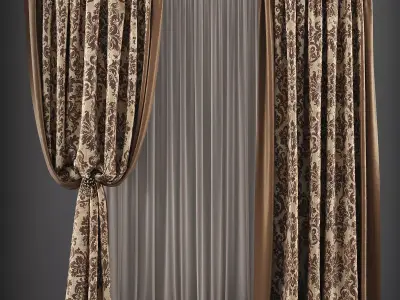 Curtain 3D model 149 Low-poly 3D model