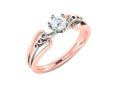 Women Ring  Render 3dm STL OBJ FBX Details 3D print model 357