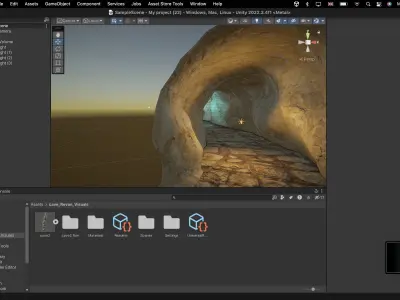 Cave-Tunnel Low-poly 3D model