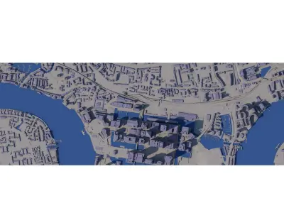 Large London city model 25 square kilometres 3D model