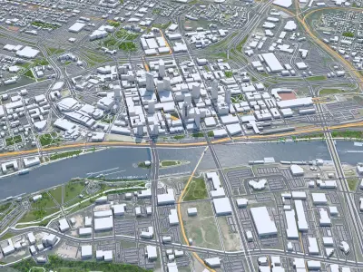 Saint Paul Minnesota USA Low-poly 3D model