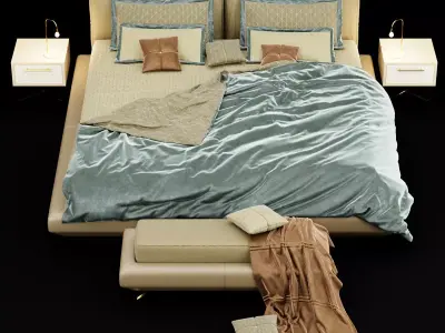 Modern bed 13 3D model