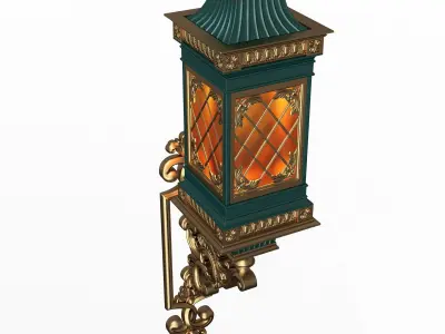 Classic Street Wall Light 0201 Low-poly 3D model