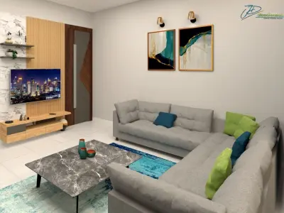 Modern Living Room 3D model