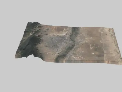 Albuquerque City Low-poly 3D model