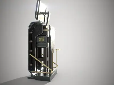 Sci-fi Terminal Low-poly 3D model get