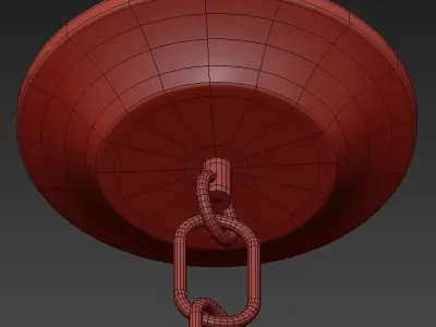 Wide Round 8 Light Chandelier 3D model