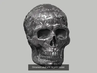 10 skull robot head and ornament skull 3d print model 3D Model Pack