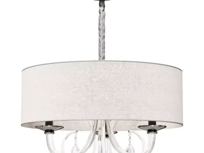 Ideal Lux SWAN Kristallglas Hangeleuchte Plissee Weiss 035840 3D model
