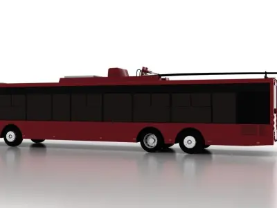 Trolleybus Bogdan T80110 Low Low-poly 3D model
