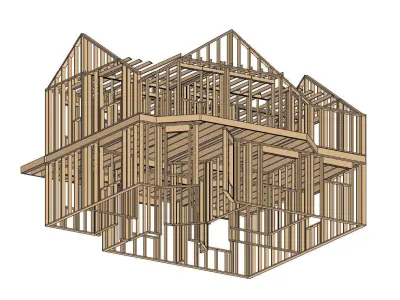 Framing House Free 3D model