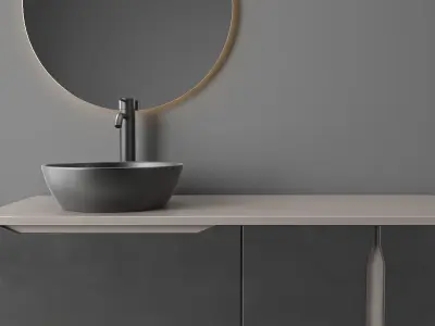 bathroom furniture set 42 3D model