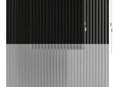 vertical blinds in 4 color  3D model